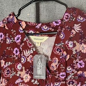 Velvet Heart Salina Burgundy Floral Dress Size M NWT